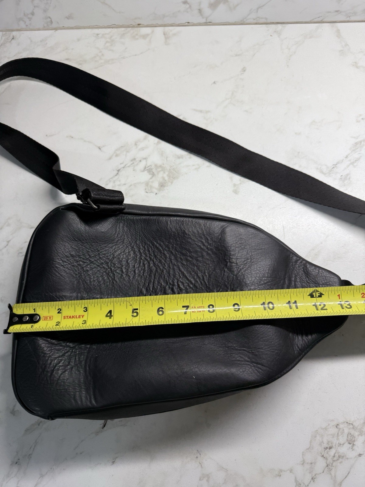 Chest bag Sling Backpack Leather & PYTHON Crossbo… - image 11