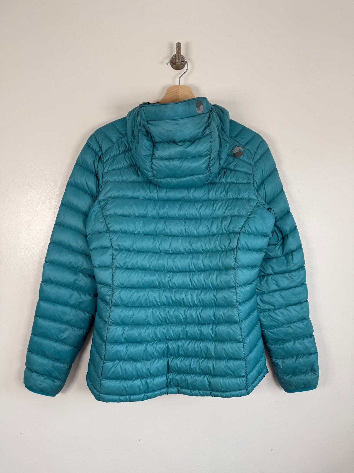 Montane Jacket Size UK 12 Blue Down Fetherlite Pertex Quantum Puffer Hooded image 8