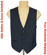 Ted Baker Roibosw Mens Gray Wool Vest Waistcoat Size 40R (L)