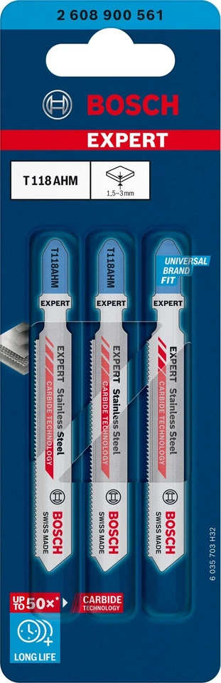 Bosch EXPERT Stainless Steel T 118 AHM Stichsägeblatt, 3 Stück - Bild 3 von 4