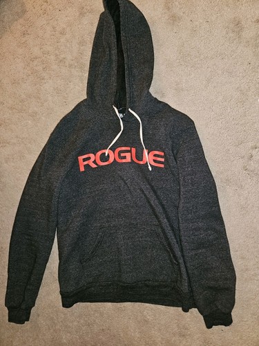 Rogue Gray Hoodie w/Red "Rogue Logo" on Front - Sz L Mens