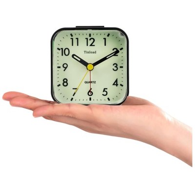 Silent Small Travel Alarm Clock with Glow Dial