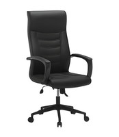 Schwarzer BüRo-Drehstuhl Designer Arbeitszimmer Ledersessel MöBel