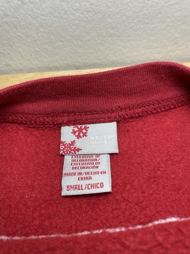 Felpa Holiday Editions Brutto Natale Donna Piccola Rossa Manica Lunga Vacanze! - Foto 4 di 15