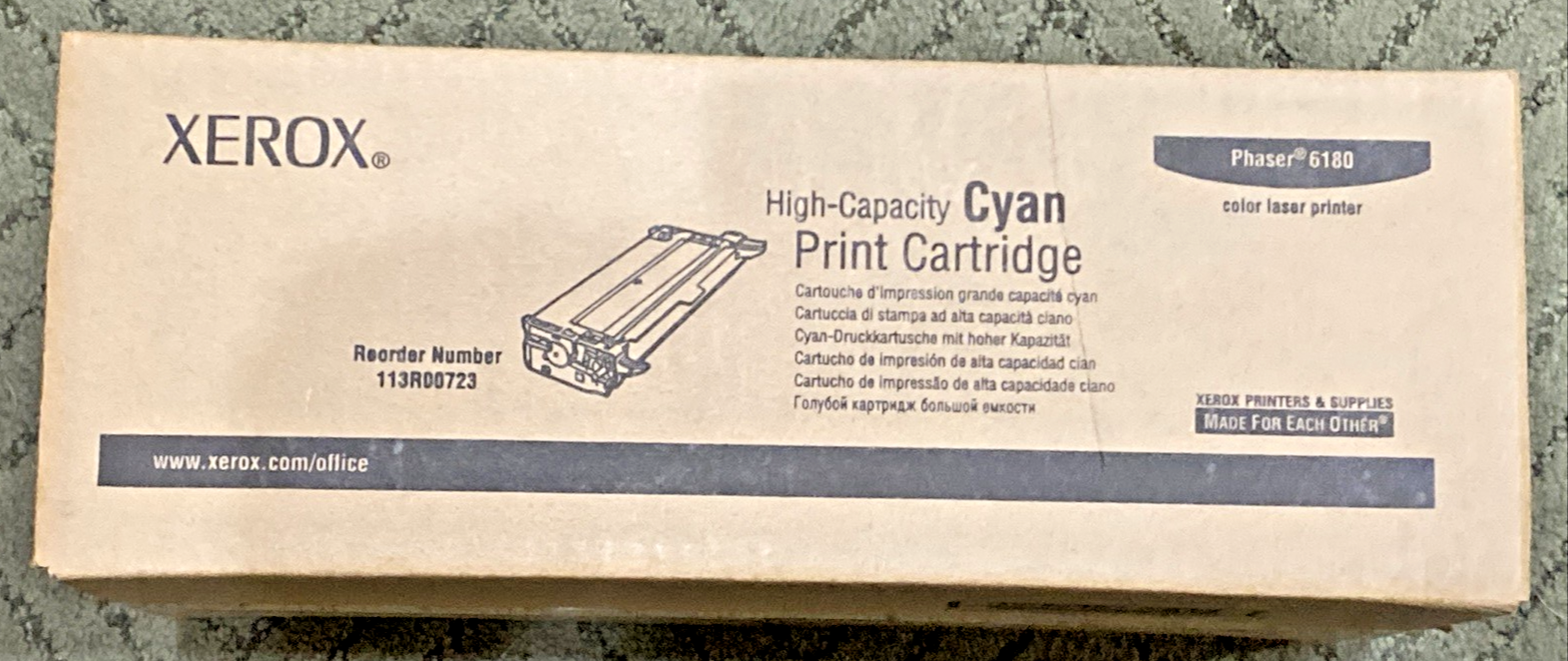 Xerox Phaser 6180 Cyan High Capacity Print Cartridge - 113R00723
