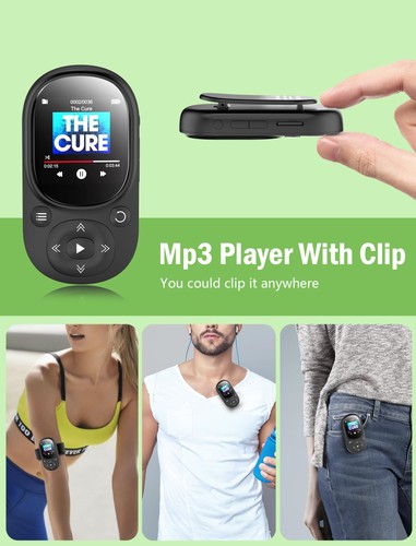64GB MP3 Player with Bluetooth 5.2,HiFi Music Player with Clip, Portable MP3 ... - Picture 2 of 7