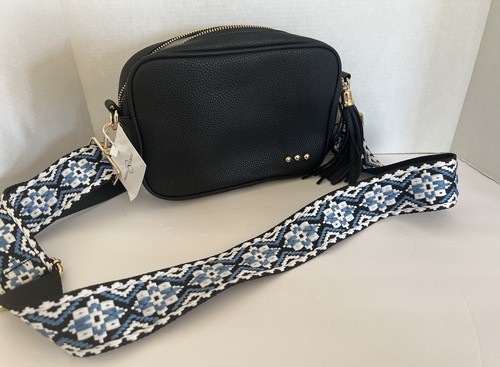 Pretty Simple Chloe Guitar Strap Crossbody Black - Picture 1 of 6