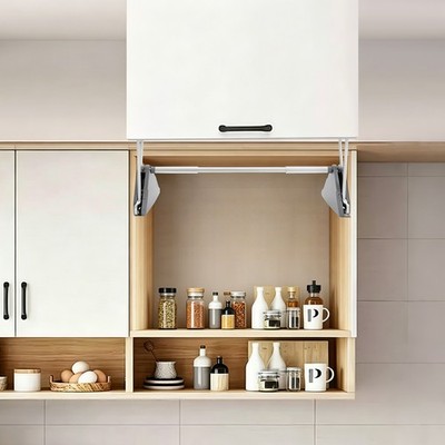 Kitchen Cabinet Door Mechanism Hinges Pneumatic Arm Vertical Swing Lift Up Stay