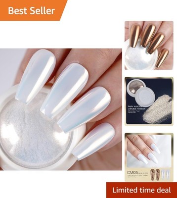 Aurora Chrome Nail Powder - Versatile Glitter Pearl Pigment for Creative Designs