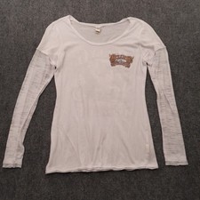 Billy G Saloon T Shirt Womens XL White Daytona Beach Motorcycles Biker Bar Pub