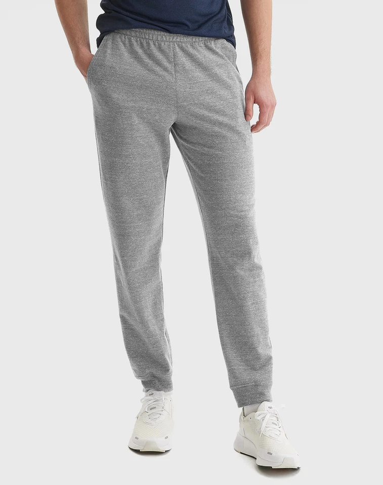 Hanes French Terry Jogger Mens Sweat Lounge pants Elastic Waist Drawcord Pockets