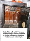 1850s-60s Herring Safe subtreasury lock box orig  key 2 position bolt WALL Safe — photo 3