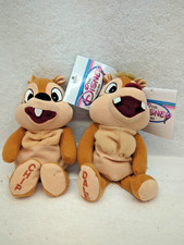 Vtg Disney Store Exclusive Chipmunks Chip/Dale Plushie's New w Tag's Retired