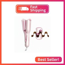 SHEGLAM Pink Beach Wave Hair Waver 0.75 inch - Lightweight Dual Voltage Crimper
