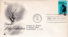STAMP US SCOTT 1438 "Prevent Drug Abuse" 8 CENT 1971 FDC - B