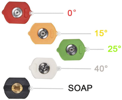 #ad Pressure Washer Nozzle Tips 1 4 Inch 2.5 GPM Multiple Degrees $13.80