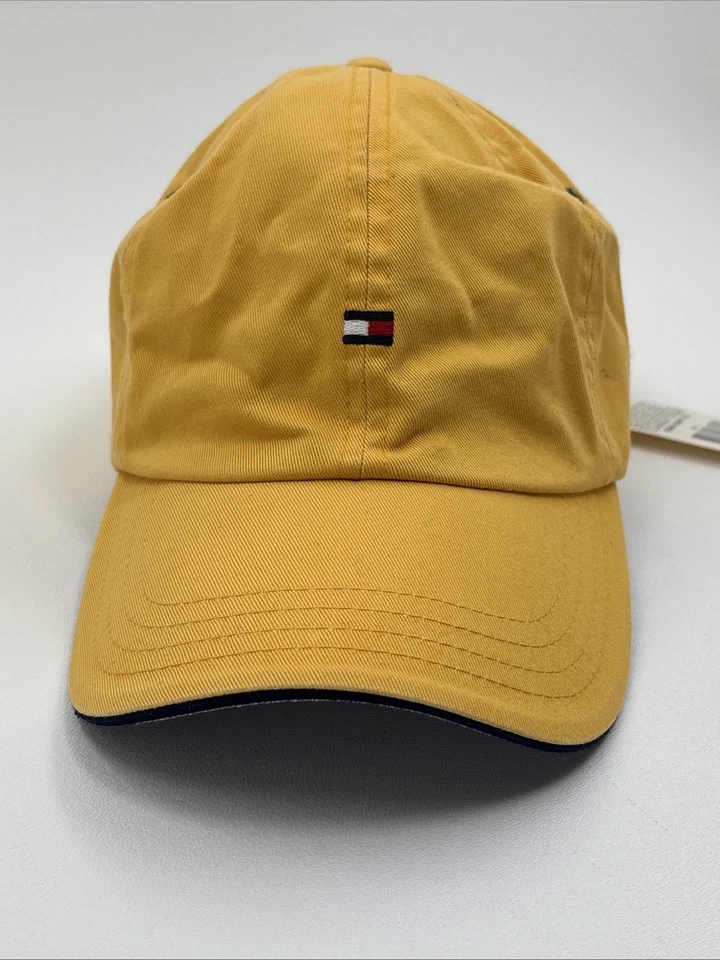 De colección Tommy Hilfiger Sombrero Gorra Cuero Correa Ajustable Amarillo 2006 NUEVO Foto 4 de 4