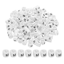 300 Pcs Clothes Hanger Marker m Fit Rod Garment Size Tag White