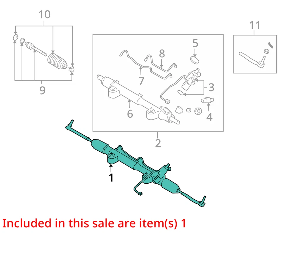 2012 Infiniti G37 Steering Gear Rack & Pinion OEM 150K Miles - LKQ407838689 - Image 4 of 4
