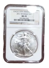 2011 W Burnished Silver Eagle NGC MS70