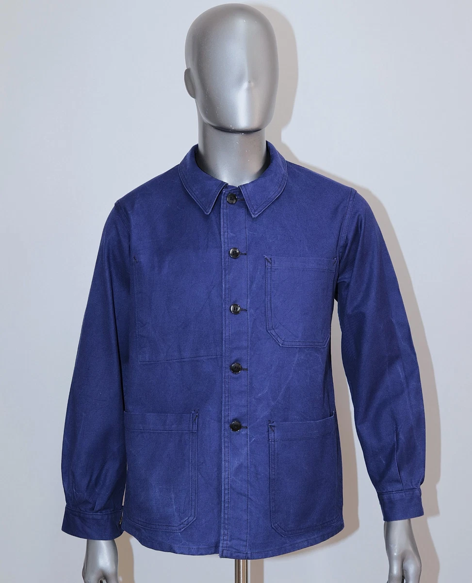 Blue French Work Jacket in Men's Vintage Coats & Jackets for sale