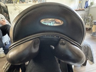 Harry Dabbs Elegant Dressage Saddle 17in Black Leather Dressage Saddles