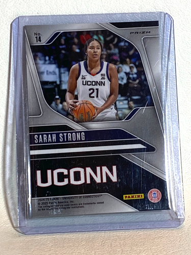 2025 Panini NIL #14 SARAH STRONG Green Prizm Color Refractor UConn - Picture 2 of 2