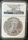 2013(W) Silver American Eagle 1oz Coin NGC MS-69 First Releases