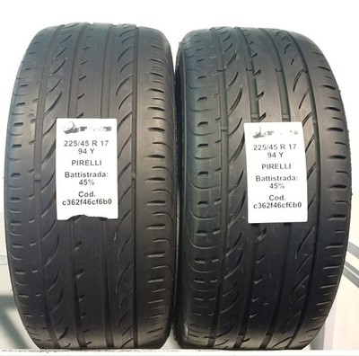 GEBRAUCHTE REIFEN STÜCK 2 PIRELLI PZERO NERO GT 225/45 R17 94Y ESTIVE