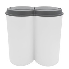 Duo Mülleimer 2x 25 L mit Deckel - 3 Farben - Doppel Abfall Eimer Müll Tonne
