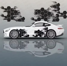 Car Honeycomb Vinyl Decals Car Sticker Kit Auto Body Decor SET OF 2: Car Decals
