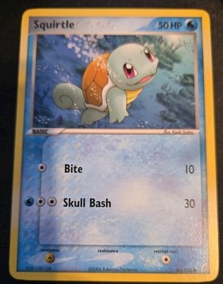 Squirtle 63/100 Crystal Guardians Regular 20+ Years Old! LP+-NM