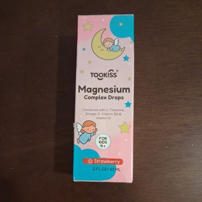 Tookiss Magnesium Complex DROPS / strawberry for Kids 4+ 2fl oz / 60ML Exp 10/27