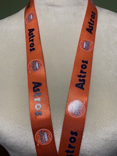 Houston Astros Retro Cooperstown Logo Lanyard Keychain Double Sided - Picture 4 of 7