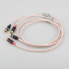 Hi-End 4TC 8 Strands OCC Copper AV Audio RCA Cable Gold Plated RCA Plugs