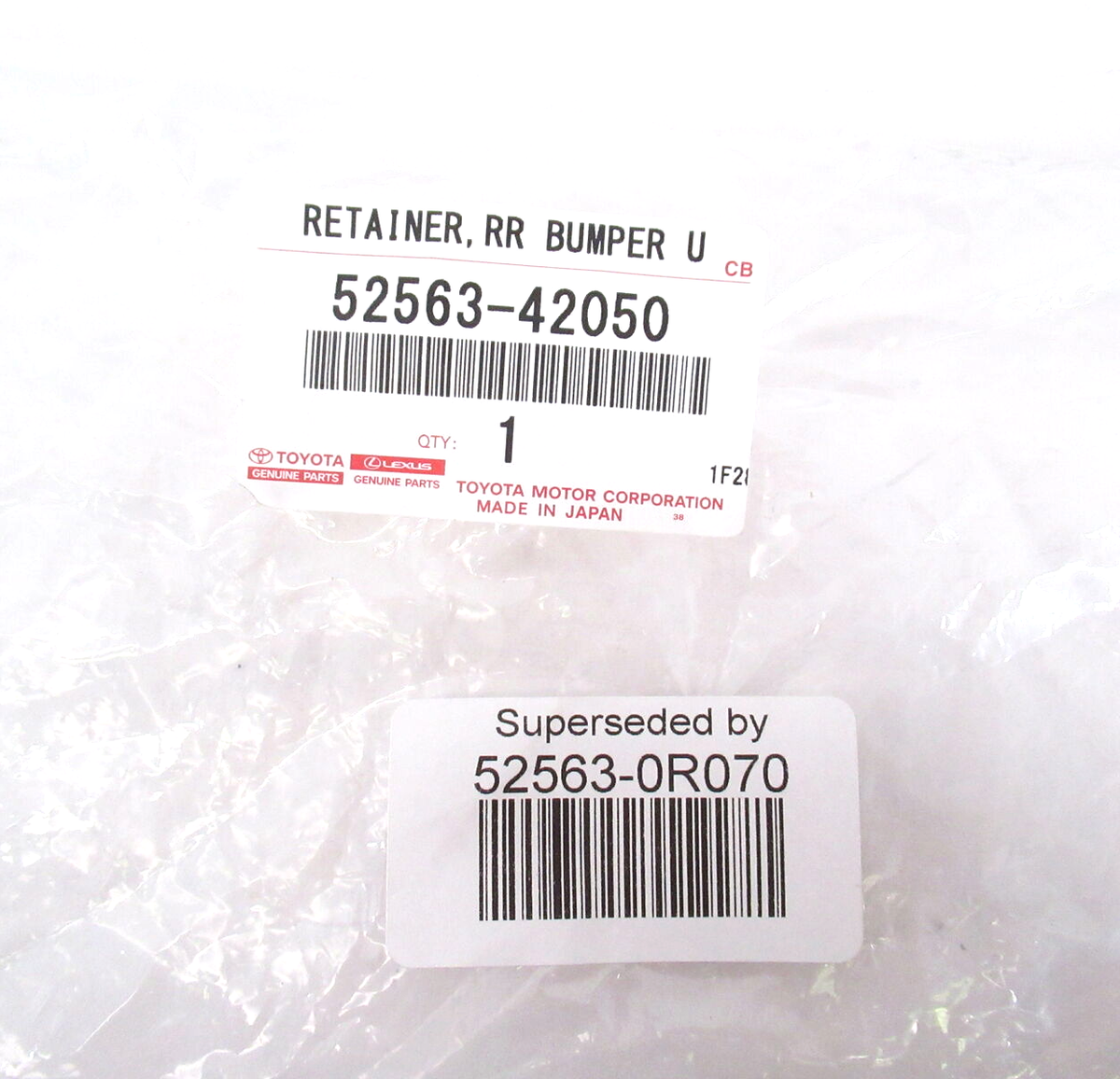 Genuine OEM Toyota 52563-0R070 Driver LH Rear Upper Retainer 2019