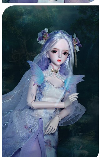 1/3 Ball Jointed Girl 60cm BJD Doll with Face Makeup Eyes Wigs Clothes Outfits - Picture 8 of 10