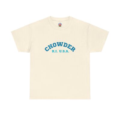 CHOWDER R.I. Rhode Island USA Unisex Heavy Cotton Tee
