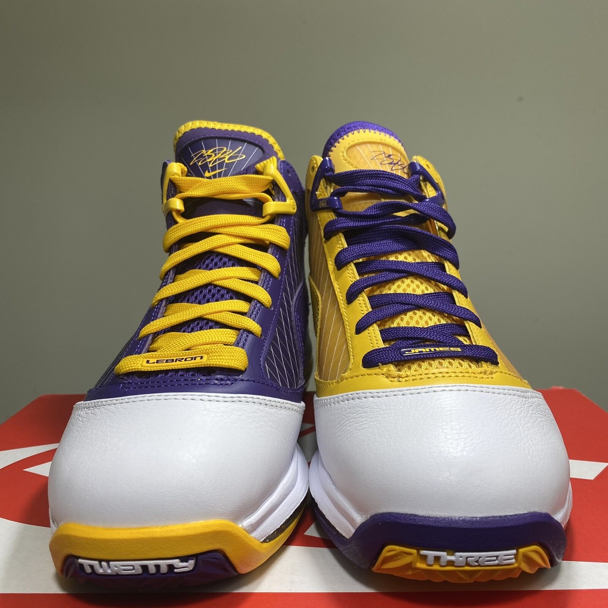 シューズ(男性用) NIKE LEBRON 7 QS \"MEDIA DAY\" Nike LeBron 7 VII QS Media Day Men's Size 7 GS 7Y Lakers