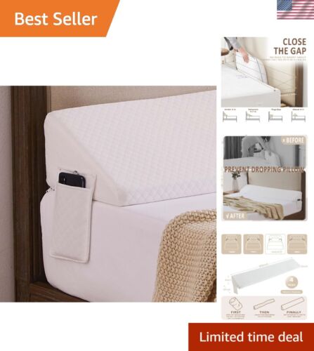 Comfortable Triangle Wedge Pillow for Queen Beds - Breathable Foam with Storage