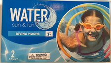 Diving Hoops Water Sun  Fun 2 Pieces Multi-color Family Pool Toy For Ages 3 