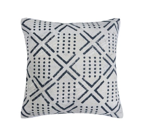 Set of 4 Handwoven Multicolor 45 cm Printed Cotton Bed Room Décor Pillow Covers - Picture 5 of 6