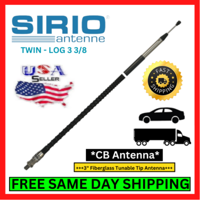 #ad Sirio Twin Log 3 900W 3#x27; High Performance Fiberglass CB Radio Antenna Tunable $44.99