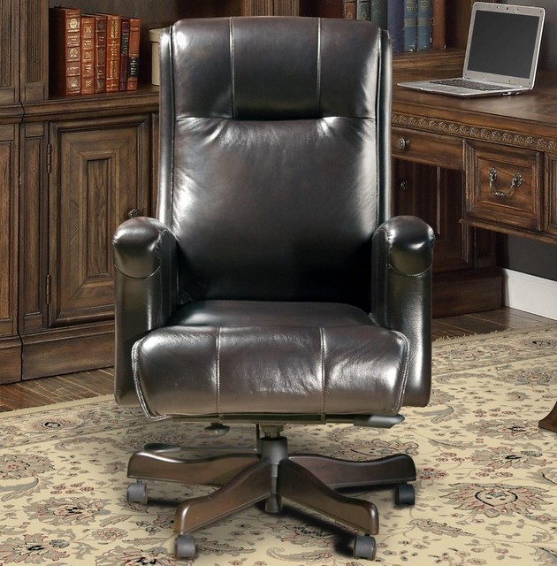 THOMASVILLE LEATHER DESK CHAIR eBay