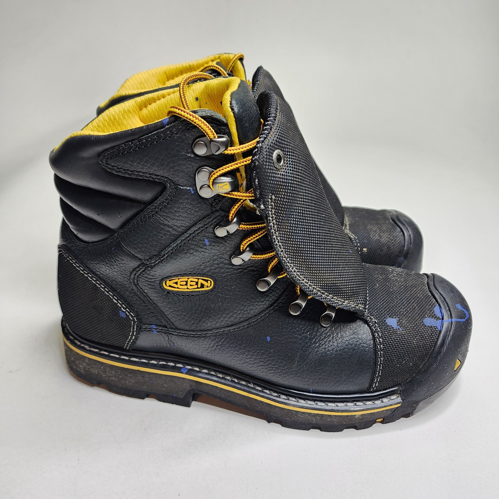 KEEN Milwaukee MET Guard Boots Black Lace Work Safety Toe Shoes