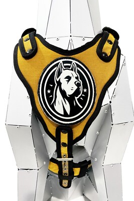 Dogo Argentino Dog Harness Handmade Comfortable Soft Padded Heavy Duty