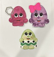 Set of Three Easter Egg Cuties Scrapbook Paper Pieced Die Cut