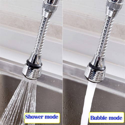 360° Rotating Swivel Faucet Extender Sprayer Kitchen Tap Nozzle 2 Modes Bubbler - Picture 17 of 20