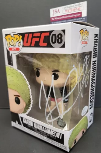 KHABIB NURMAGOMEDOV Signed Autographed UFC, MMA FUNKO POP. JSA WITNESS 
