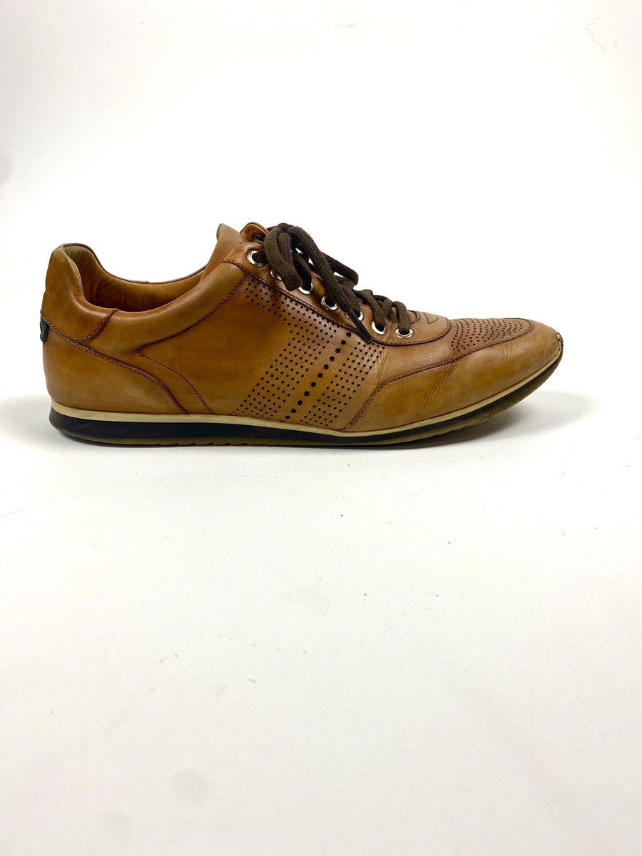 Magnanni Pueblo Sneakers Mens Size Burnished Leather Shoes Cognac 14804